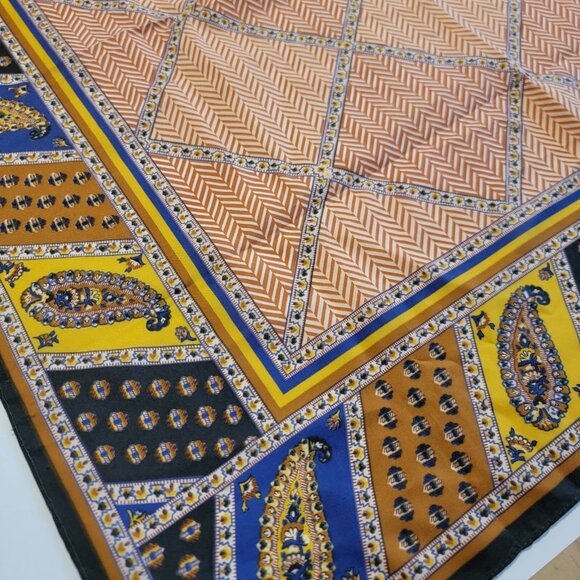 Vintage‎ Manzoni Scarf Multicolor Paisley Scarf Square - Picture 5 of 6